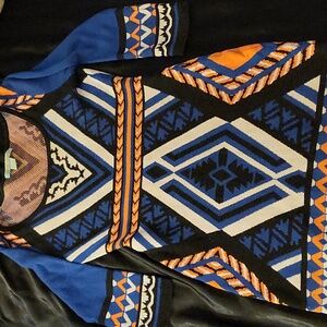 Flying Tomato Blue and Orange Knit Dress